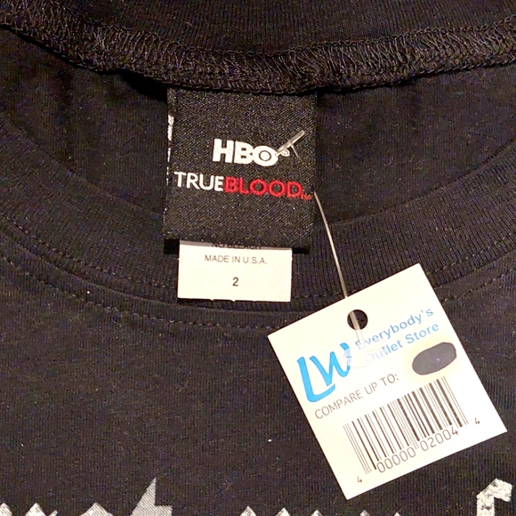 True Blood Maryann Women's Black Short Sleeved T-shirt NWT Size 2 - Picture 4 of 6